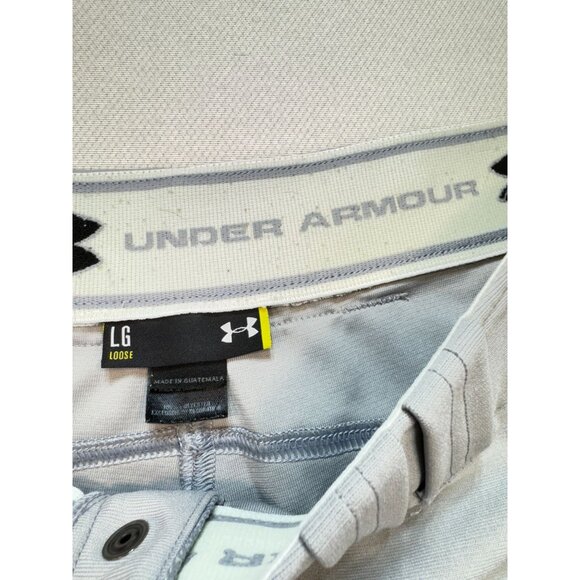 Under Armour Mens Loose Fit Baseball Pants Size L Gray Activewear Sports Pockets - Picture 3 of 15